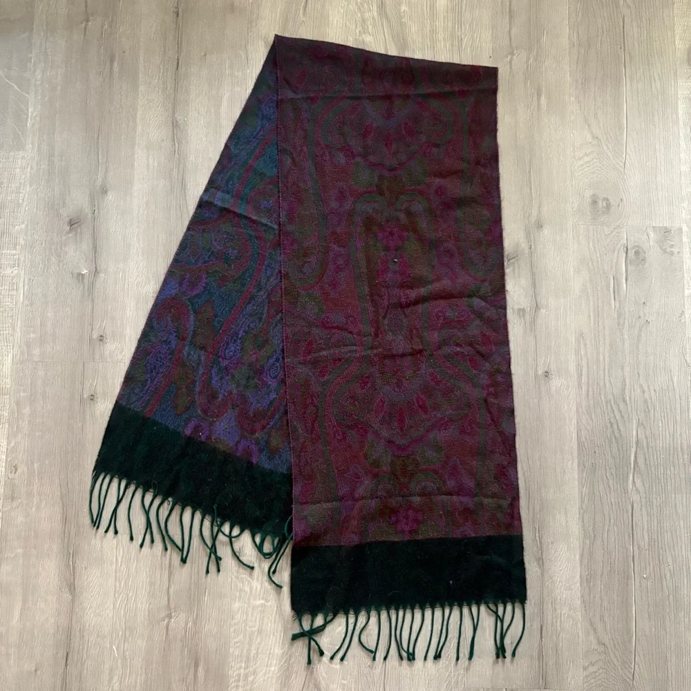 AUTHENTIC Christian Dior Purple Paisley 🧣 Made In Korea